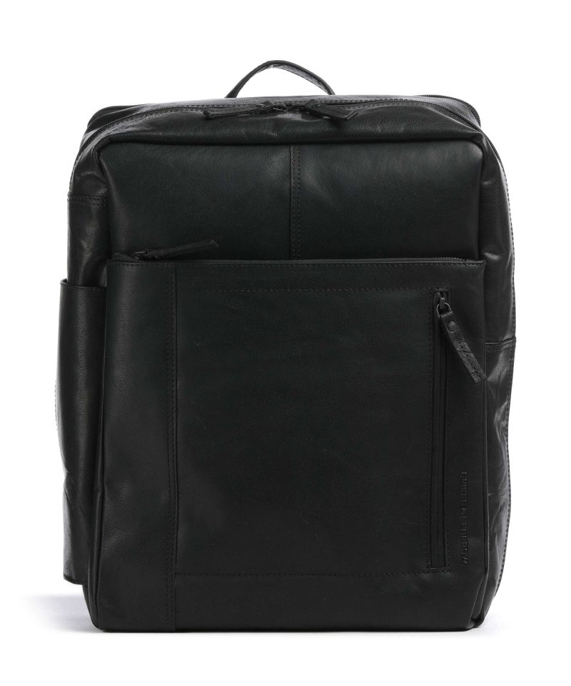 Spikes & Sparrow Leather Cabin Backpack 15.6" - Jonathan - Black